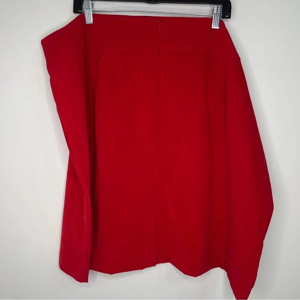 Avenue Faux Suede Skirt in Red in Size 26 - Picture 6 of 7